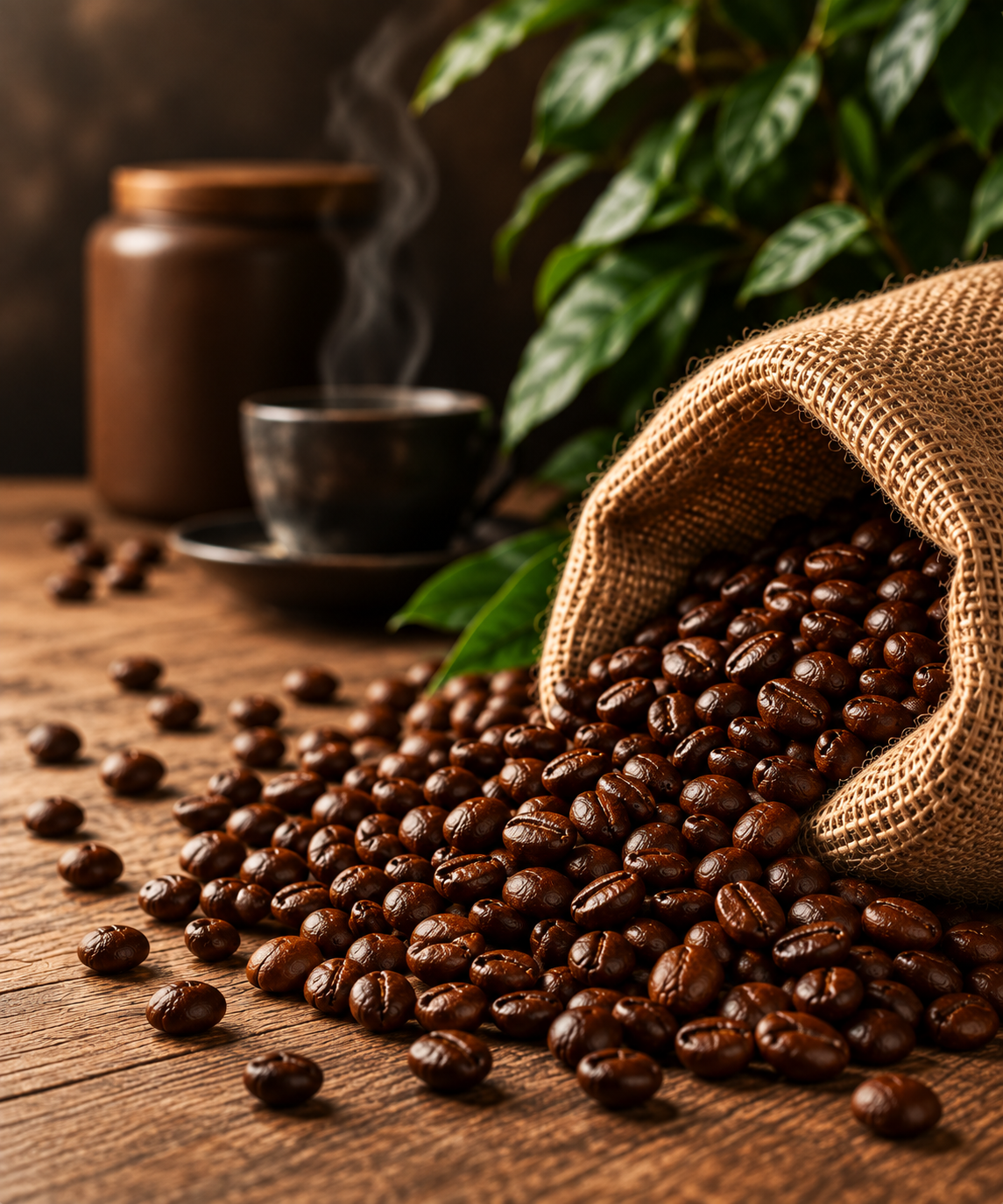 Vers gebrande koffiebonen